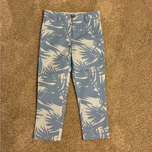 NWT, Vineyard Vines Kids Blue and White Tropical Print Pants